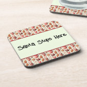 Cozy Christmas Cocoa and Gingerbread Pattern Getränkeuntersetzer (Linke Seite)