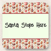 Cozy Christmas Cocoa and Gingerbread Pattern Getränkeuntersetzer (Vorderseite)