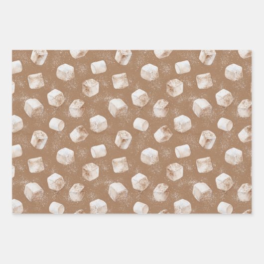 Cozy Christmas Cocoa Plaid Marshmallow Gingerbread Geschenkpapier Set (Vorderseite 2)