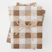 Cozy Christmas Cocoa Plaid Marshmallow Gingerbread Geschenkpapier Set (Beispiel)