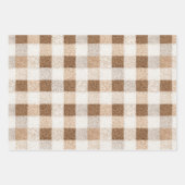 Cozy Christmas Cocoa Plaid Marshmallow Gingerbread Geschenkpapier Set (Vorderseite)