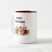 Cozy Christmas Cocoa Zweifarbige Tasse (Vorderseite Links)