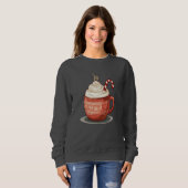Cozy Christmas Coffee Illustration Sweatshirt (Vorne ganz)