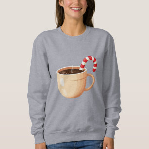 Cozy Christmas Coffee Mug Illustration  Sweatshirt