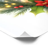 Cozy Christmas corgi Festive Holiday Wall Art Poster (Ecke)