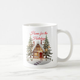 Cozy Christmas Cottage Mug – Watercolor Holiday Co Kaffeetasse