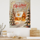 Cozy Christmas Cottage Poster (Küche)
