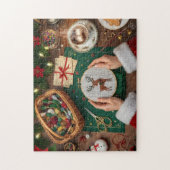 Cozy Christmas Craft Holiday Reindeer Stitching Puzzle (Vertikal)
