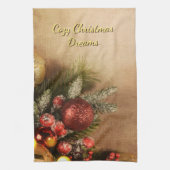 Cozy Christmas Dreams Towel | Holiday Kitchen  Geschirrtuch (Vertikal)