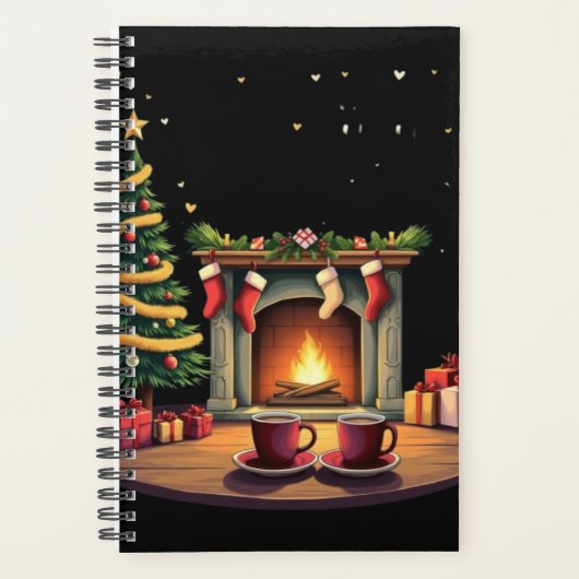Cozy Christmas Eve Fireplace Wird Nostalgic Planer (Vorderseite)