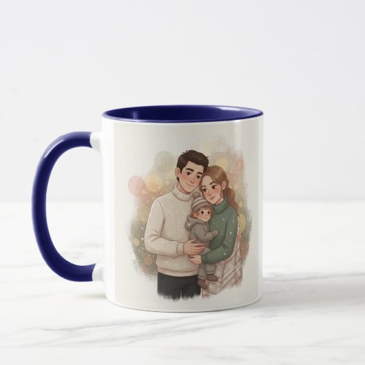 Cozy Christmas Family Mug – Personalized Holiday G Tasse (Links)