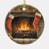 Cozy Christmas Fireplace Ornament | Personalized  (Vorne)