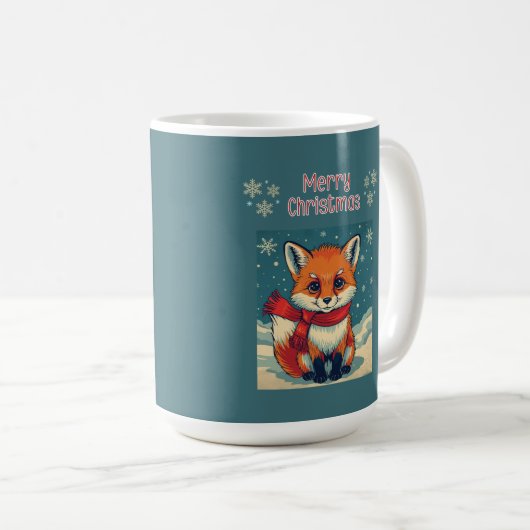 Cozy Christmas Fox Mug Kaffeetasse (VorderseiteRechts)