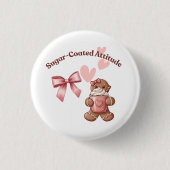 Cozy Christmas Gingerbread Coquette Sweet Button (Vorderseite)