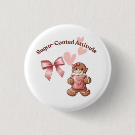 Cozy Christmas Gingerbread Coquette Sweet Button