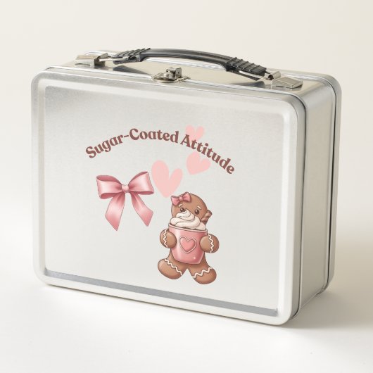 Cozy Christmas Gingerbread Coquette Sweet Metall Brotdose (Vorderseite)