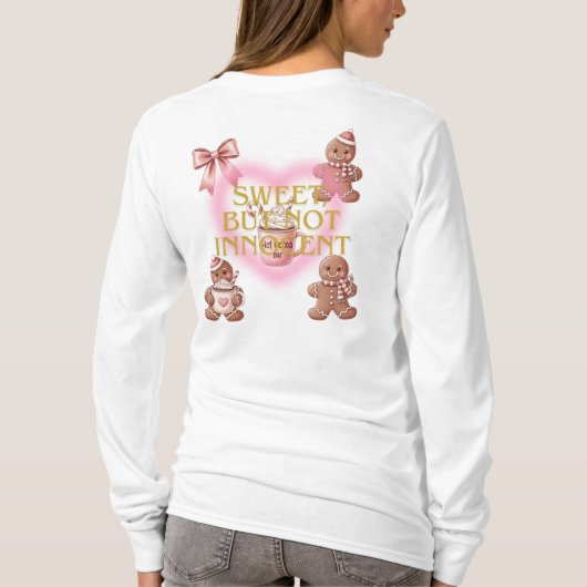 Cozy Christmas Gingerbread Coquette Sweet T-Shirt (Rückseite)