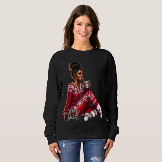 Cozy Christmas Girl – MaMuse Long Sleeve Tee (Vorne ganz)