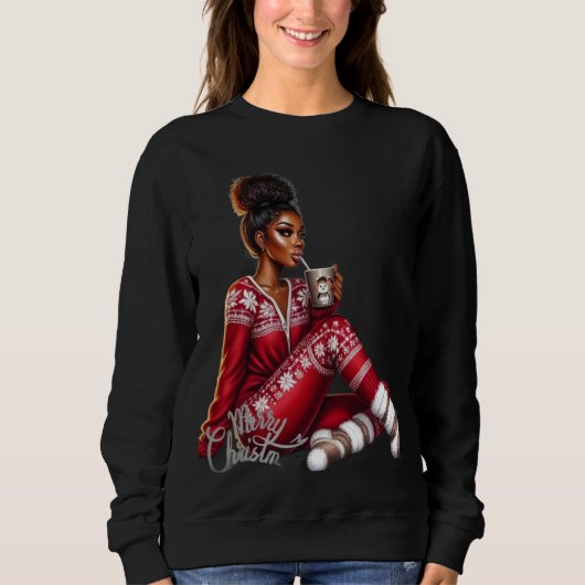 Cozy Christmas Girl – MaMuse Long Sleeve Tee (Vorderseite)