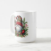 Cozy Christmas Gnome Art – Festive Holiday Kaffeetasse (Vorderseite Links)