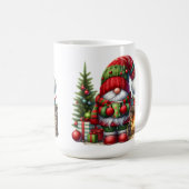Cozy Christmas Gnome Art – Festive Holiday Kaffeetasse (VorderseiteRechts)