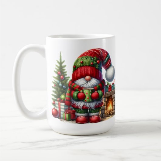 Cozy Christmas Gnome Art – Festive Holiday Kaffeetasse (Links)