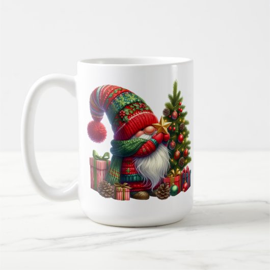 Cozy Christmas Gnome Art – Festive Holiday Kaffeetasse (Links)