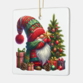 Cozy Christmas Gnome Art – Festive Holiday Keramikornament (Links)