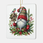 Cozy Christmas Gnome Art – Festive Holiday Keramikornament (Links)