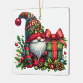 Cozy Christmas Gnome Art – Festive Holiday Keramikornament (Links)