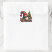 Cozy Christmas Gnome Art – Festive Holiday Quadratischer Aufkleber (Tasche)