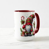 Cozy Christmas Gnome Art – Festive Holiday Tasse (VorderseiteRechts)