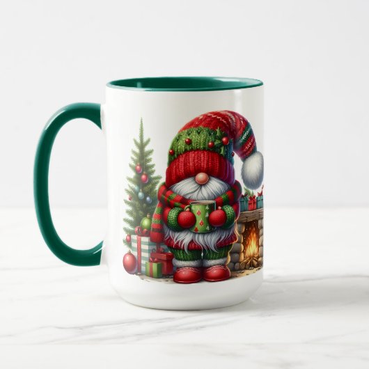 Cozy Christmas Gnome Art – Festive Holiday Tasse (Links)