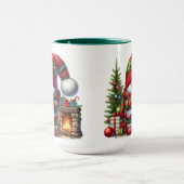Cozy Christmas Gnome Art – Festive Holiday Tasse (Zentrum)