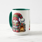 Cozy Christmas Gnome Art – Festive Holiday Tasse (Vorderseite Links)