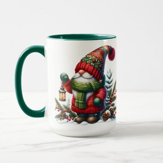 Cozy Christmas Gnome Art – Festive Holiday Tasse (Links)