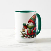 Cozy Christmas Gnome Art – Festive Holiday Tasse (VorderseiteRechts)