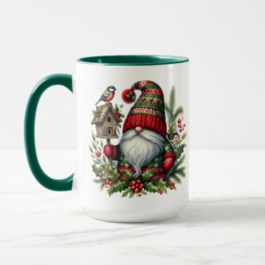 Cozy Christmas Gnome Art – Festive Holiday Tasse (Links)