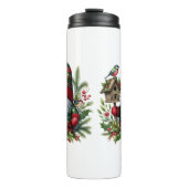 Cozy Christmas Gnome Art – Festive Holiday Thermosbecher (Vorderseite)