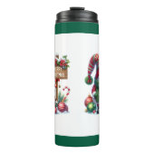 Cozy Christmas Gnome Art – Festive Holiday Thermosbecher (Vorderseite)