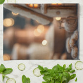 Cozy Christmas Gnome with Gingerbread House Geschirrtuch (Gefaltet)