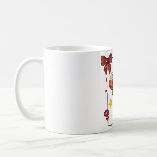 Cozy Christmas Goose Holiday Design Kaffeetasse (Links)