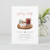 Cozy Christmas Holiday Party Invitation Einladung (Stehend Vorderseite)