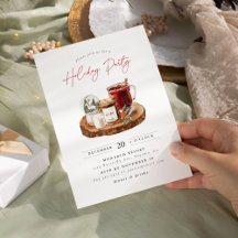 Cozy Christmas Holiday Party Invitation