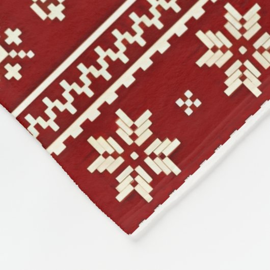 Cozy Christmas Knit Pattern Blanket Fleecedecke (Ecke)