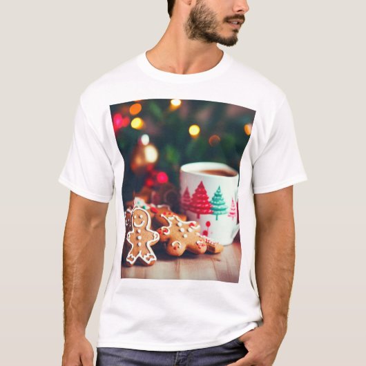 Cozy Christmas Mug & Cookies – Holiday Comfort Des T-Shirt (Vorderseite)