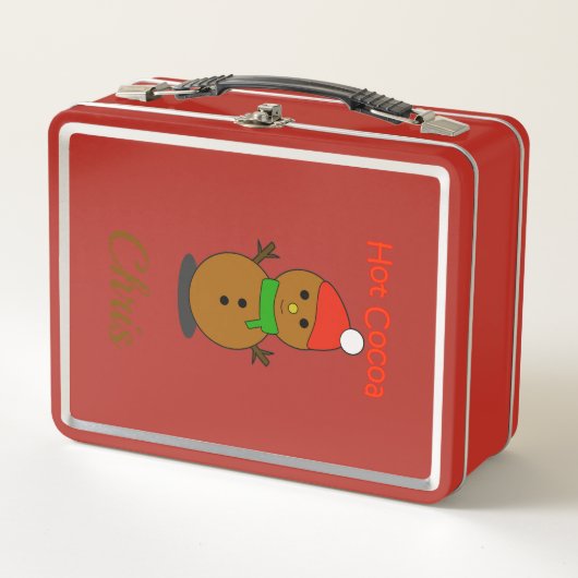 Cozy Christmas Mug – Hot Cocoa Holiday Gift  Metall Brotdose (Vorderseite)