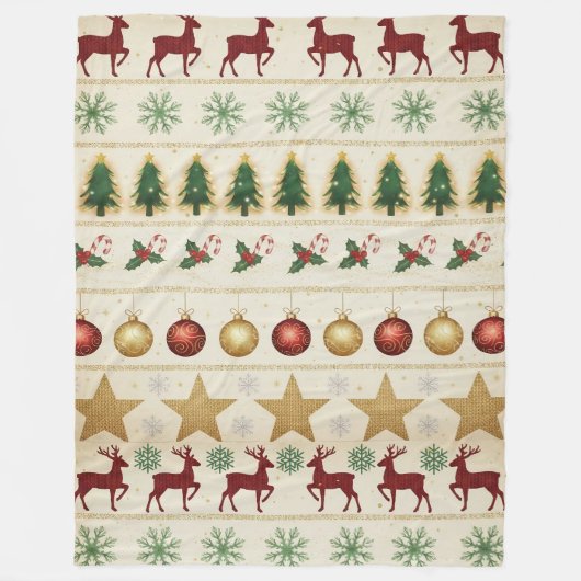 Cozy Christmas Nights Fleece Blanket (Vorderseite)