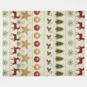 Cozy Christmas Nights Fleece Blanket (Vorderseite (Horizontal))
