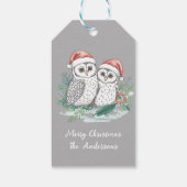 Cozy Christmas Owls Gift Tag Geschenkanhänger (Rückseite)